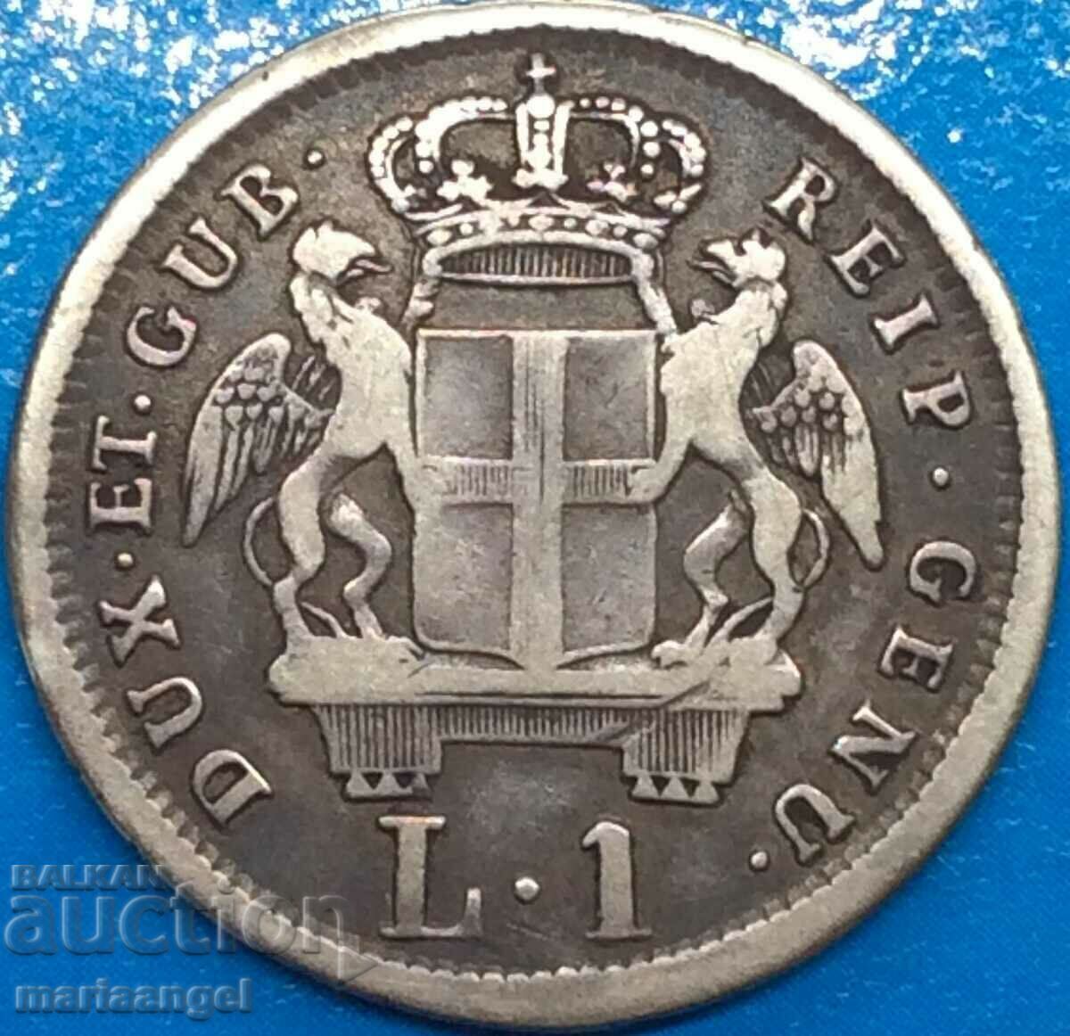 Genoa 1 lira 1794 Italy John the Baptist Doge's reign - 6