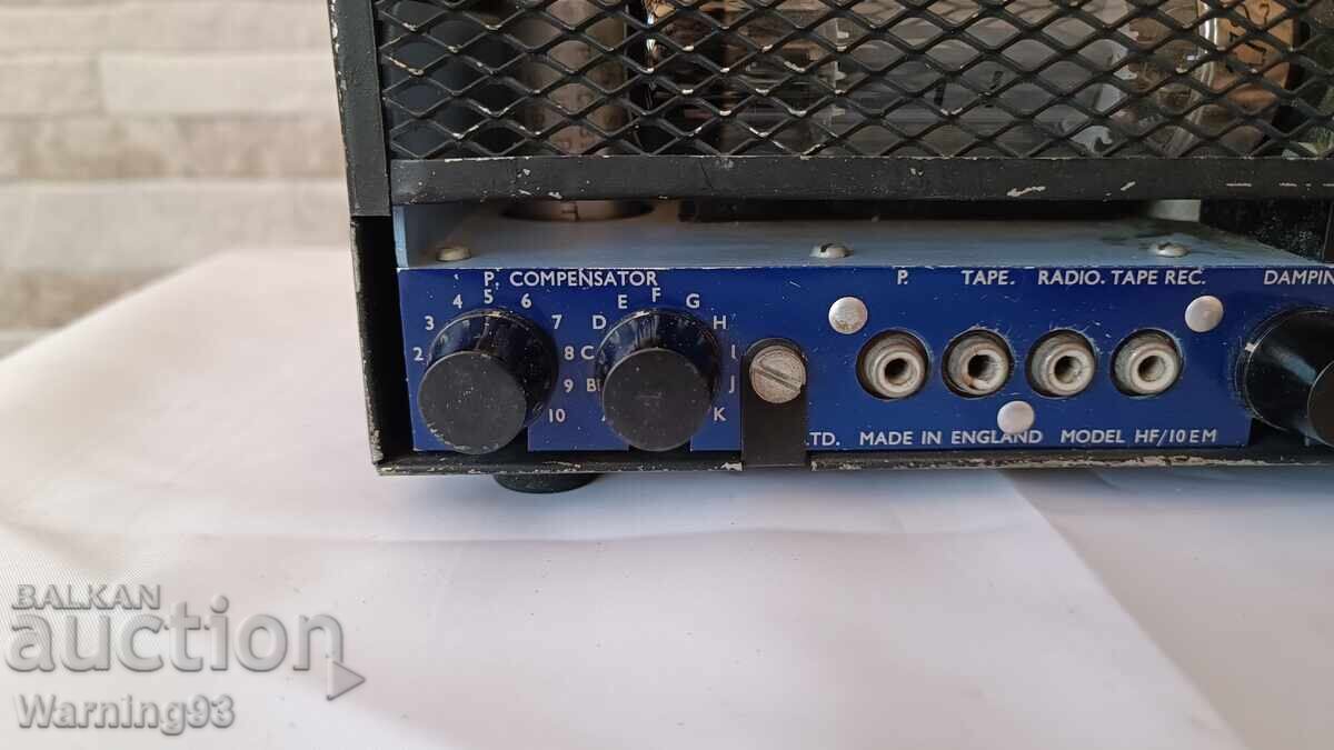 Old tube amplifier - PYE HF10EM - Made in England - MONO - 6 Old tube amplifier - PYE HF10EM - Made in England - MONO - 6