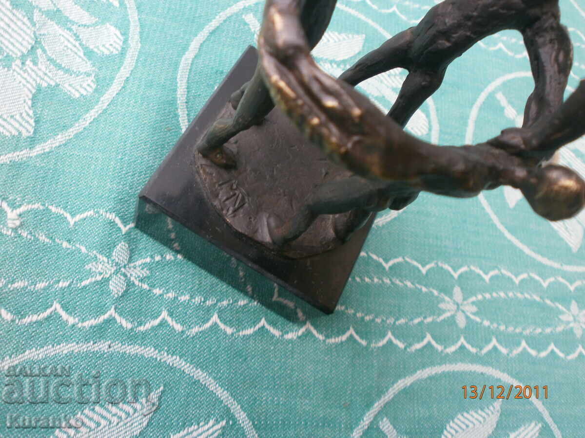 Παλιά, βαριά μπρούτζινη γλυπτική, αγαλματίδιο 26 εκ - 12 Παλιά, βαριά μπρούτζινη γλυπτική, αγαλματίδιο 26 εκ - 12