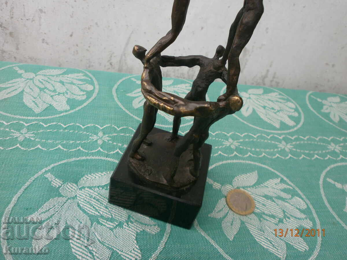 Παλιά, βαριά μπρούτζινη γλυπτική, αγαλματίδιο 26 εκ - 8 Παλιά, βαριά μπρούτζινη γλυπτική, αγαλματίδιο 26 εκ - 8