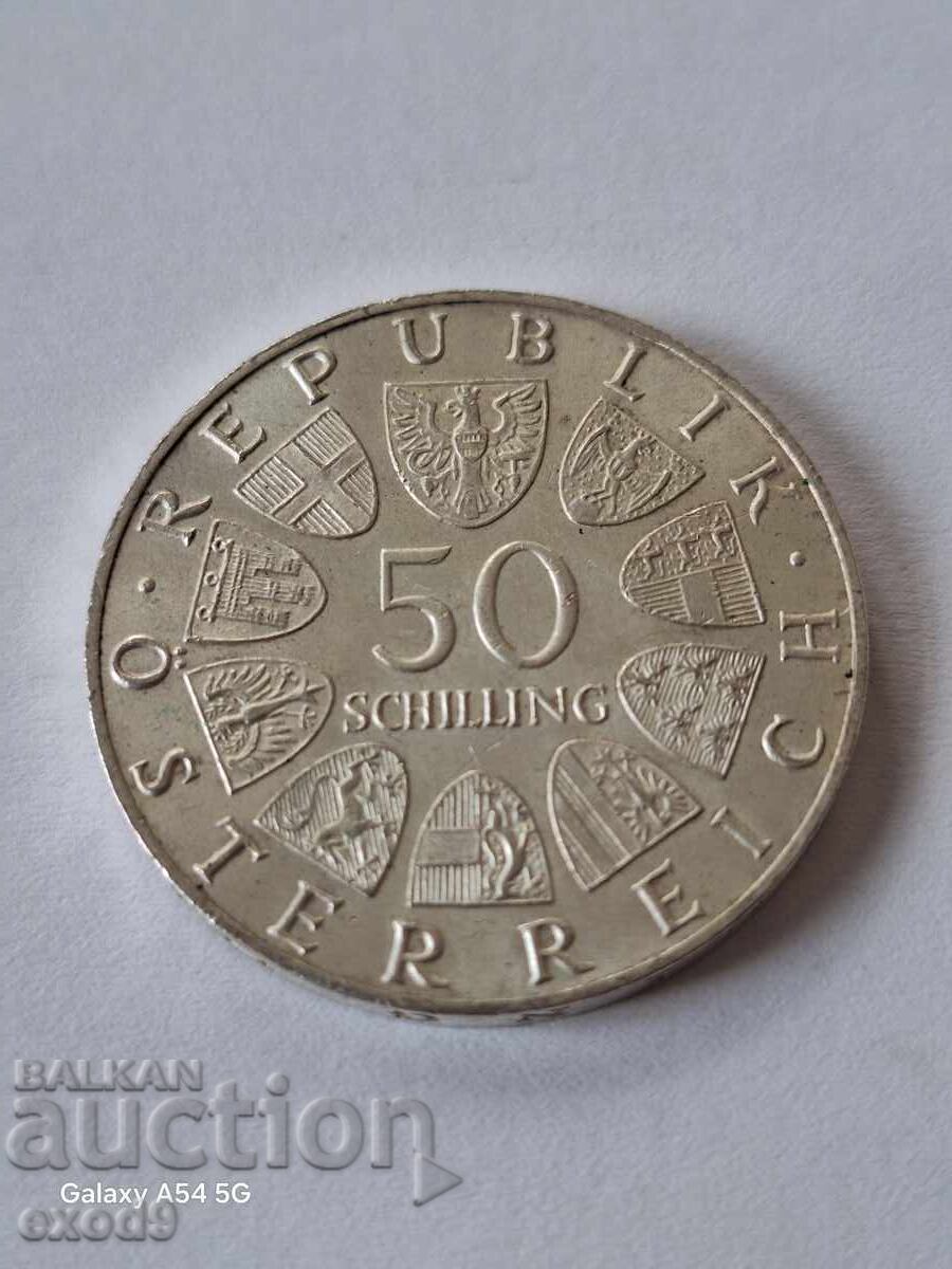 Silver 50 Shillings 1965 / Austria