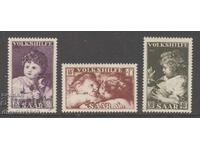 Германия"СААР" 1953 - пълна серия,чиста,с оригинално лепило