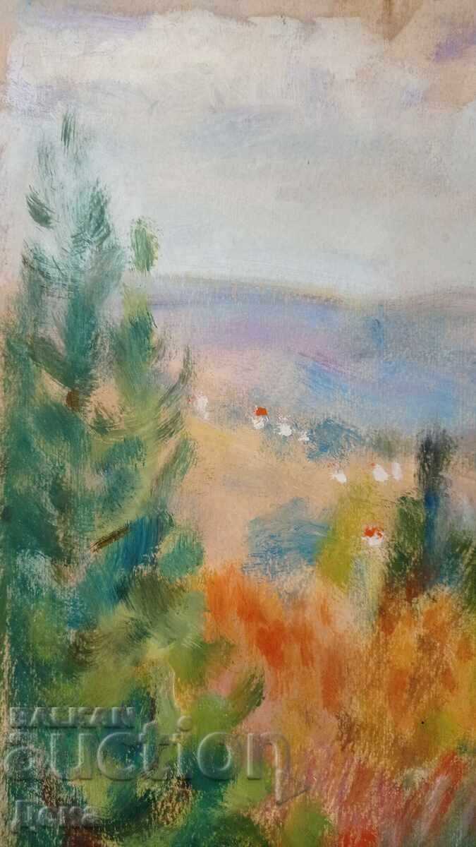 Dimitar Kandimirov Landscape with price 1.50 BGN | € 0.77 Dimitar Kandimirov Landscape with price 1.50 BGN | € 0.77