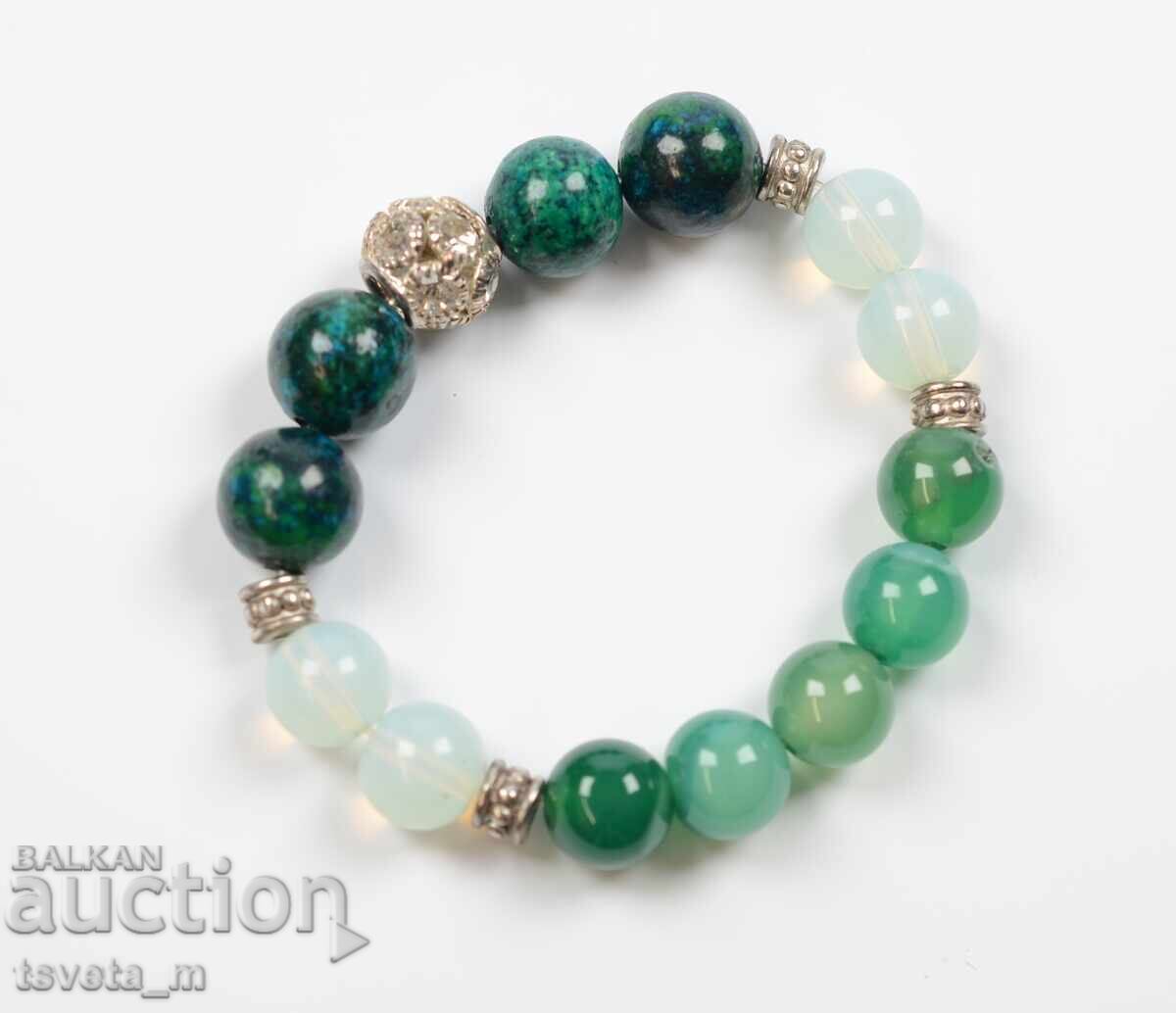 Ελαστικό βραχιόλι με φυσικά πετράδια