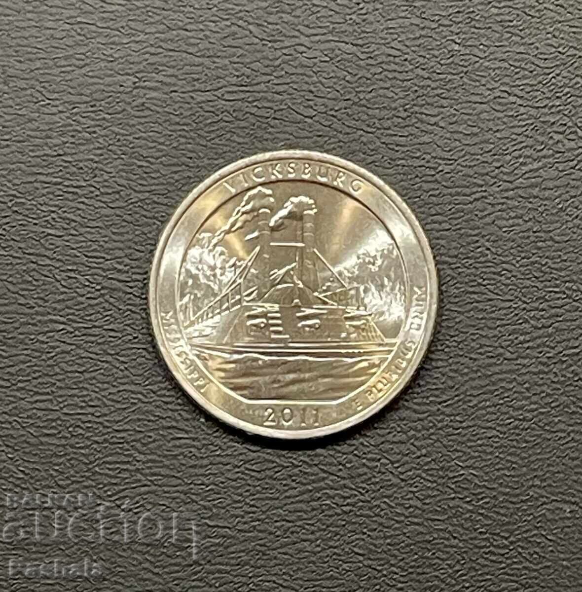 USA 25 Cent 2011 VICKSEURG USA 25 Cent 2011 VICKSEURG