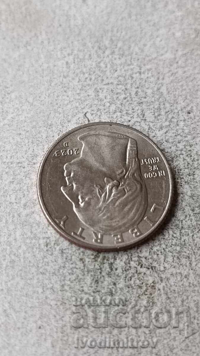 ΗΠΑ 25 λεπτά 2023 D Bessie Coleman (1892-1926) αεροπόρος με τιμή 2.45 BGN | € 1.25