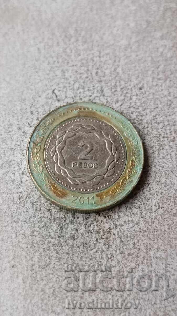 Аржентина 2 песос 2011 Аржентина 2 песос 2011