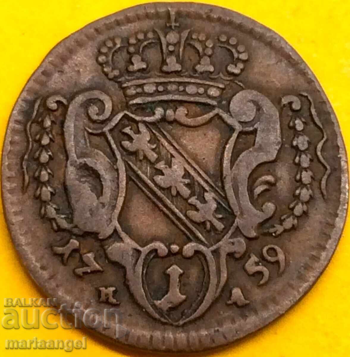Δημοπρασία 1 pfennig 1759 Austria imp. Franz Stefan 2,50g - σπάνιο Δημοπρασία 1 pfennig 1759 Austria imp. Franz Stefan 2,50g - σπάνιο