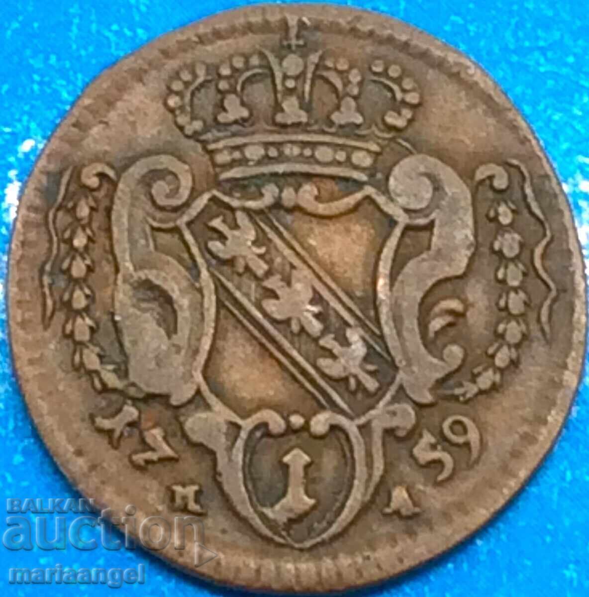 1 pfennig 1759 Austria imp. Franz Stefan 2,50g - σπάνιο - 7 1 pfennig 1759 Austria imp. Franz Stefan 2,50g - σπάνιο - 7