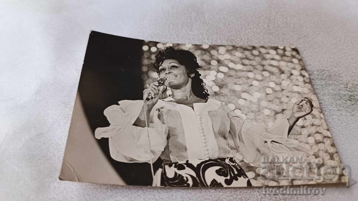 Postcard of Omara Portuondo - Cuba Golden Orpheus 1971 Postcard of Omara Portuondo - Cuba Golden Orpheus 1971