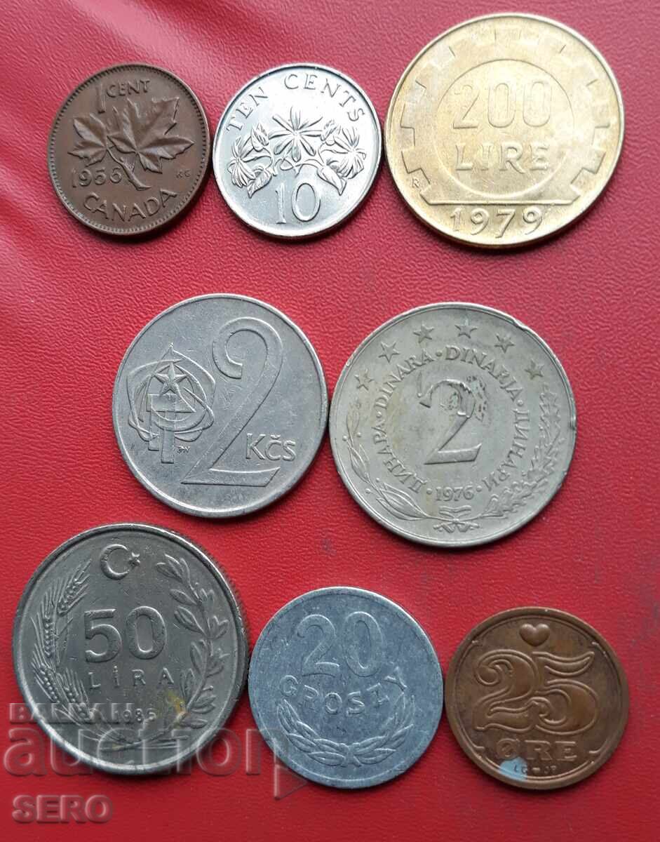 Μικτή παρτίδα 8 νομισμάτων Μικτή παρτίδα 8 νομισμάτων