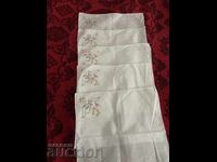 Șervețele batist, brodate manual - 5 buc