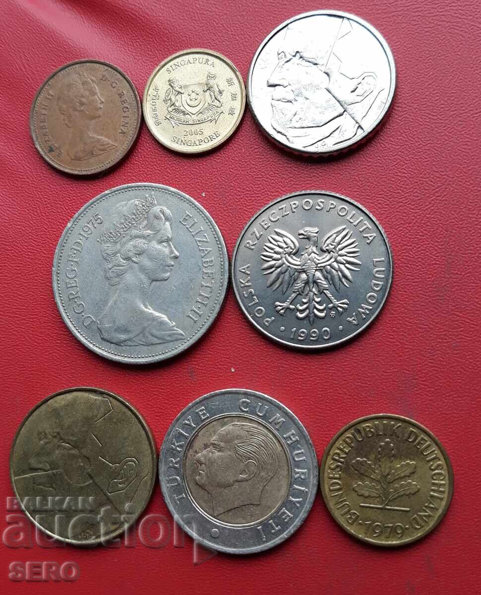 Mixed lot of 8 coins with price 1.00 BGN | € 0.51