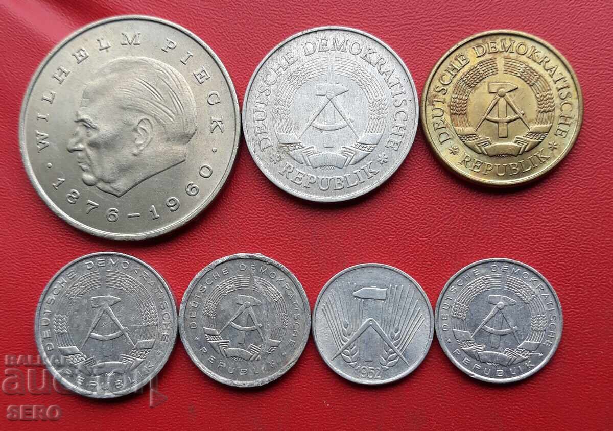 Германия-ГДР-лот 7 монети с цена 1.01 лв. | € 0.52