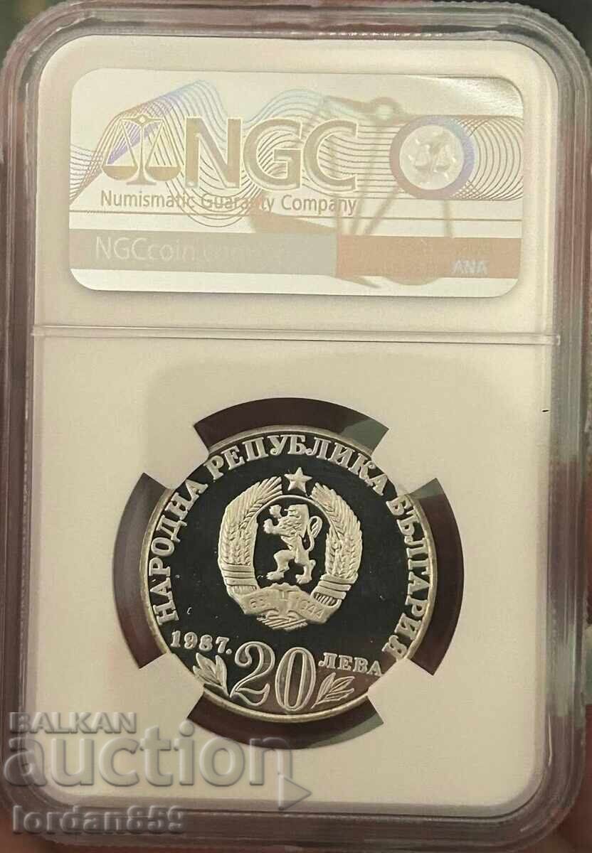 20 Leva Vasil Levski PF69 Ultra Cameo NGC Top Grade!!! with price 619.00 BGN | € 316.49 20 Leva Vasil Levski PF69 Ultra Cameo NGC Top Grade!!! with price 619.00 BGN | € 316.49