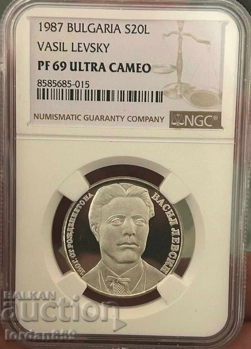 20 Leva Vasil Levski PF69 Ultra Cameo NGC Top Grade!!! 20 Leva Vasil Levski PF69 Ultra Cameo NGC Top Grade!!!