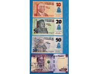 Nigeria 4 piece set 2023 2024 10 20 50 100 Naira UNC New