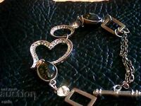 Brățară veche, șir de pietre naturale opal