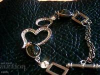 стар гривна сес естествени камъни опаал