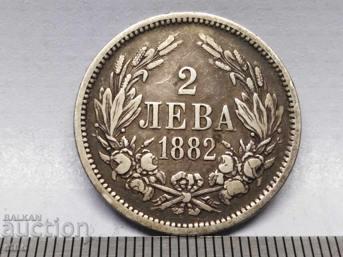 2 LEVA 1882 Silver 835, coin, coins