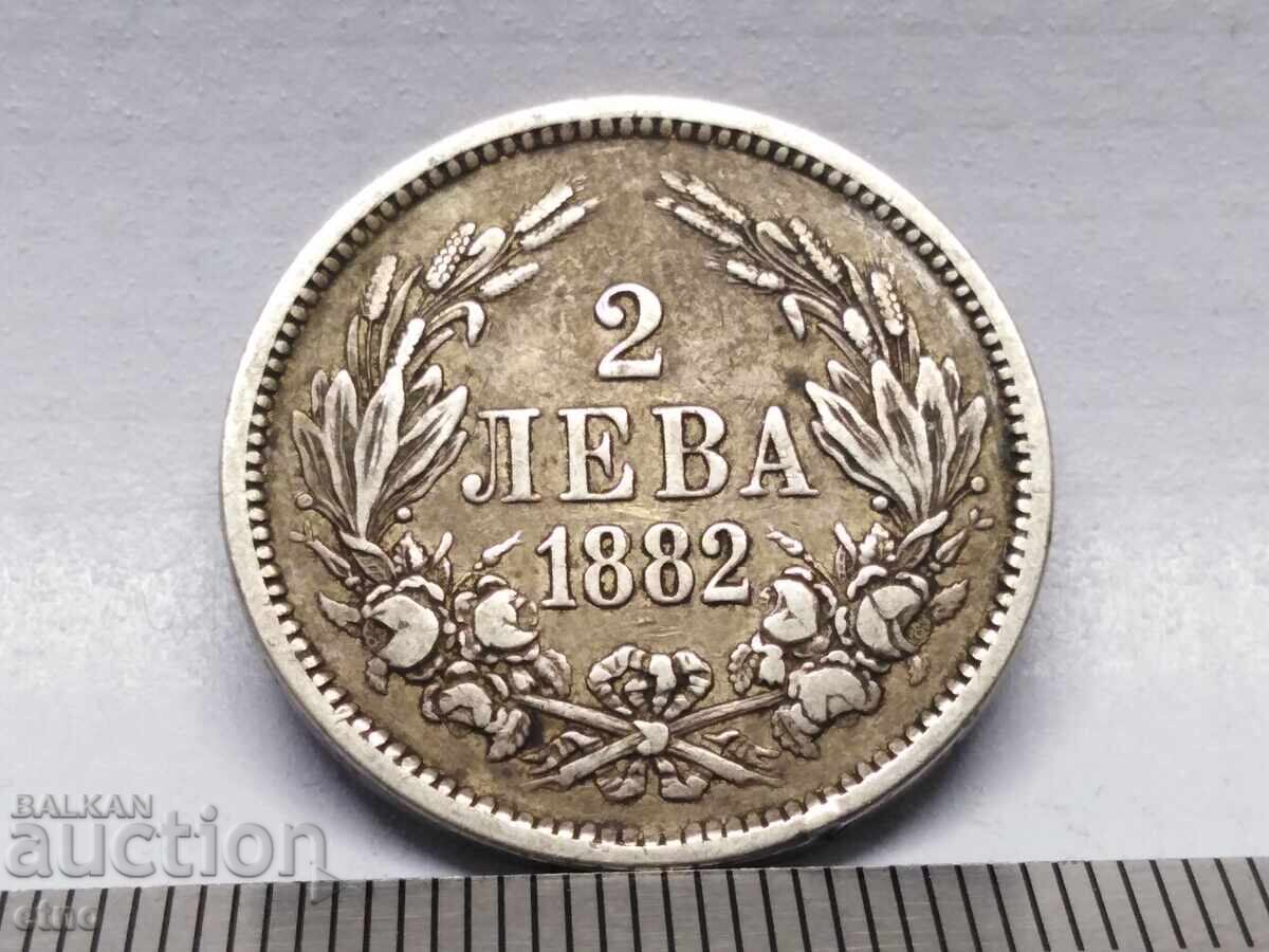 2 LEVA 1882 Silver 835, coin, coins