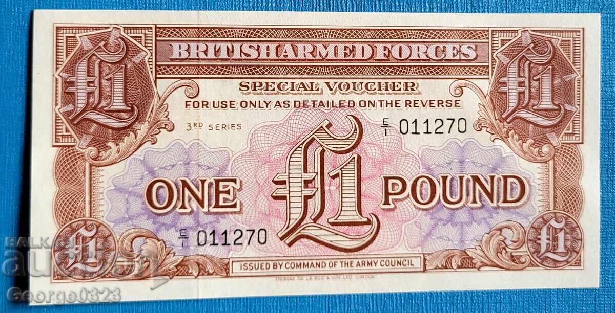 Marea Britanie 1956 1 Liră Sterlină Armata Britanică UNC Nouă Marea Britanie 1956 1 Liră Sterlină Armata Britanică UNC Nouă