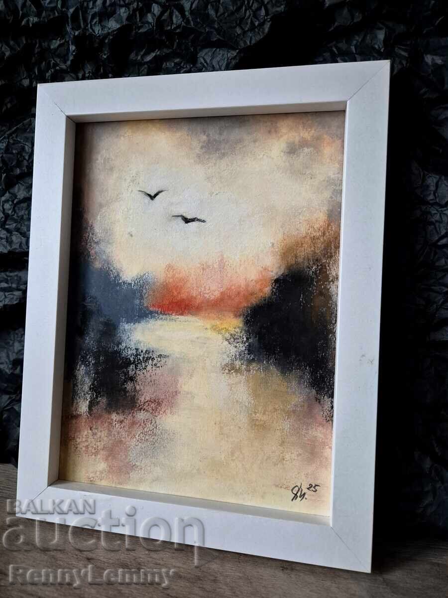 Silence, pastel painting, original with price 65.00 BGN | € 33.23 Silence, pastel painting, original with price 65.00 BGN | € 33.23