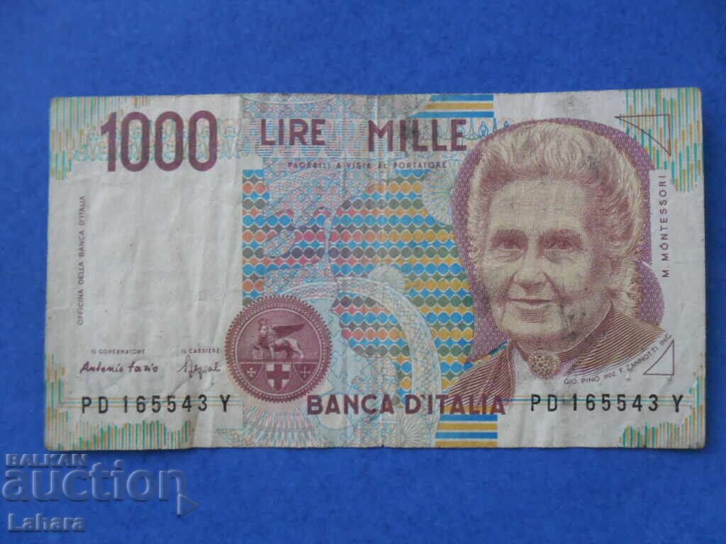 1000 лири 1990 г. Италия