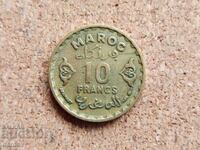 Мароко 10 франка 1952 г.