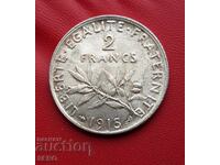 Франция-2 франка 1915-сребърна