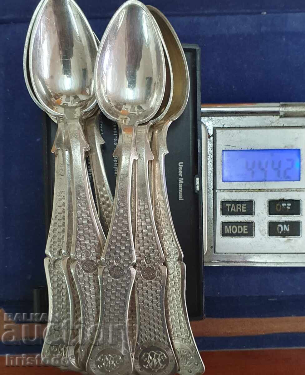 Комплект Сребърни Турски лъжици - 7