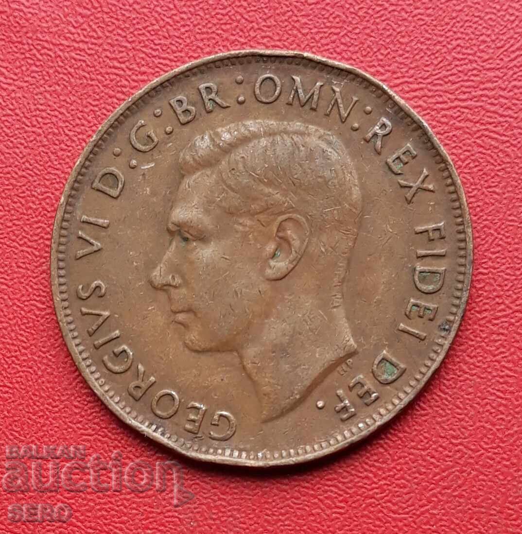 Австралия-1 пени 1952 с цена 1.01 лв. | € 0.52