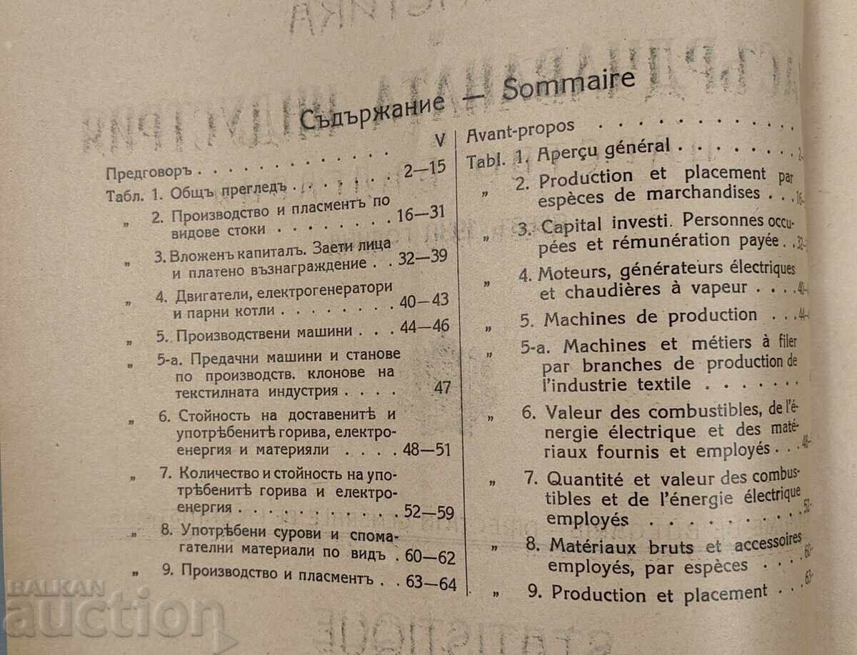 Аукцион 1934 СТАТИСТИКА НА НАСЪРДЧАВАНАТА ИНДУСТРИЯ ЦАРСТВО БЪЛГАРИЯ Аукцион 1934 СТАТИСТИКА НА НАСЪРДЧАВАНАТА ИНДУСТРИЯ ЦАРСТВО БЪЛГАРИЯ