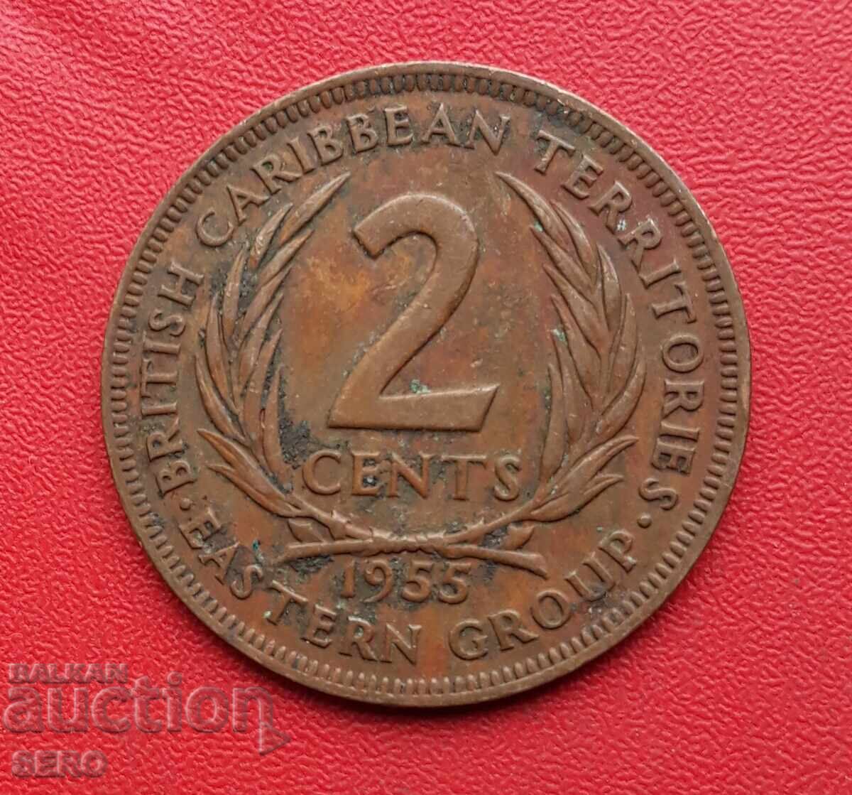 Британски източни Кариби-2 цента 1955