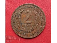 British Eastern Caribbean-2 cent 1955