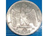 1 Λίρα 1942 Ιταλία Βίκτωρ Εμμανουήλ Γ' Φασιστικός Αετός