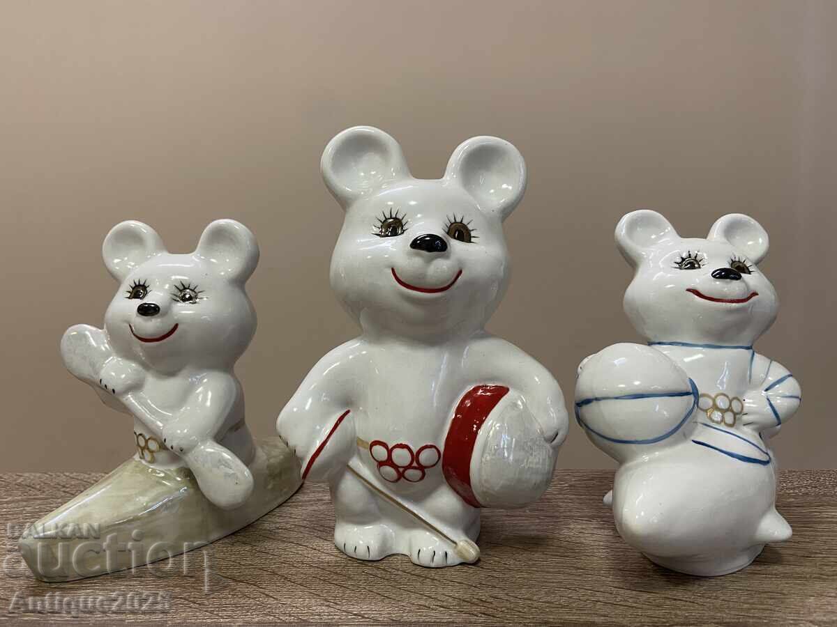 Δημοπρασία Συλλογή vintage πορσελάνινων φιγούρων "Ολυμπιακό Αρκουδάκι"