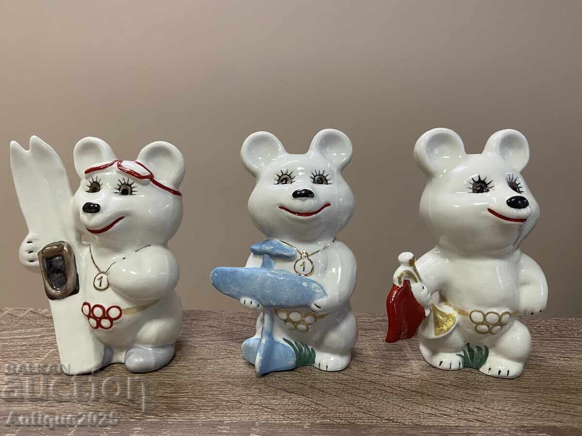 Παράδοση Συλλογή vintage πορσελάνινων φιγούρων "Ολυμπιακό Αρκουδάκι"