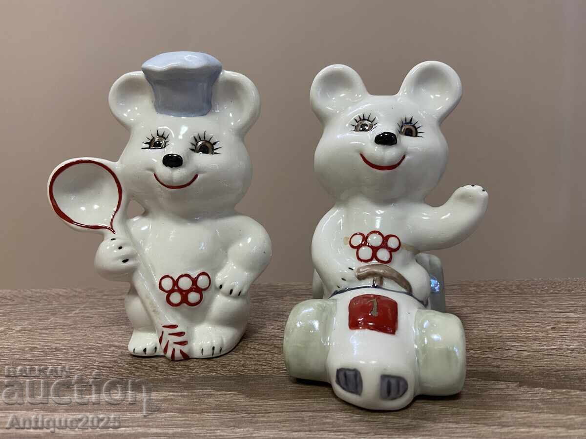 Συλλογή vintage πορσελάνινων φιγούρων "Ολυμπιακό Αρκουδάκι" - 5