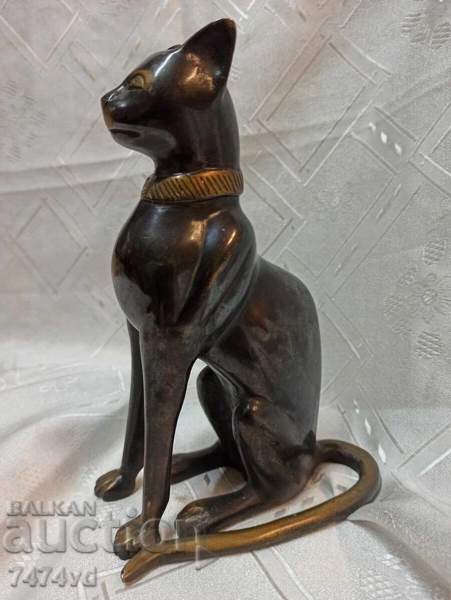 PLASTICĂ MASIVĂ DIN BRONZ A PISICII BASTET PLASTICĂ MASIVĂ DIN BRONZ A PISICII BASTET