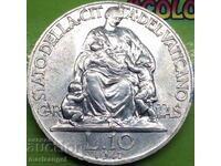 10 Lira 1947 Vatican Pius XII UNC FDS - quite rare
