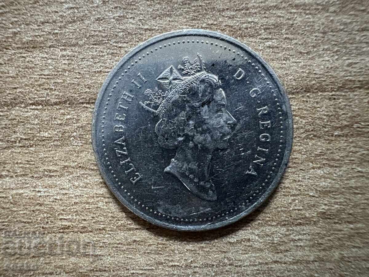Canada - 25 cenți (1993) cu preț 0.35 BGN | € 0.18 Canada - 25 cenți (1993) cu preț 0.35 BGN | € 0.18