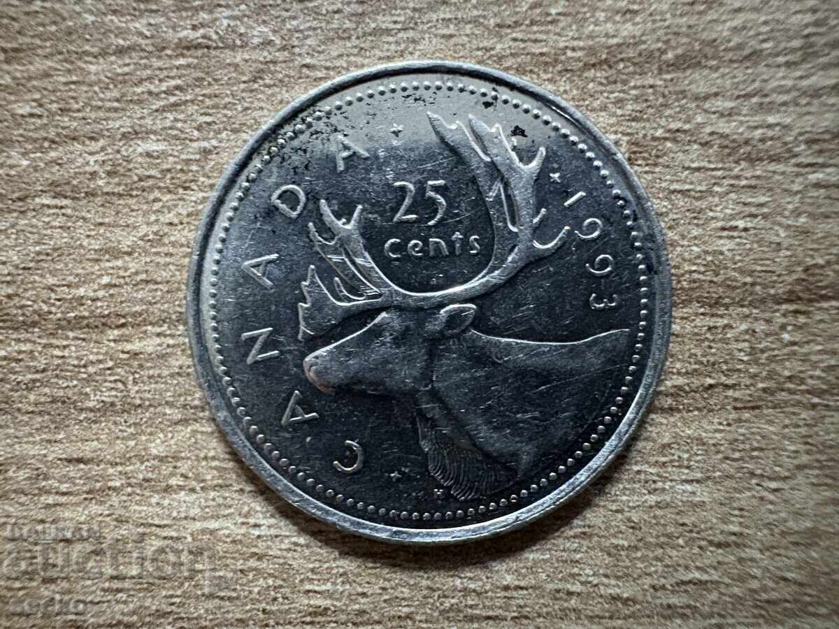 Canada - 25 cenți (1993) Canada - 25 cenți (1993)