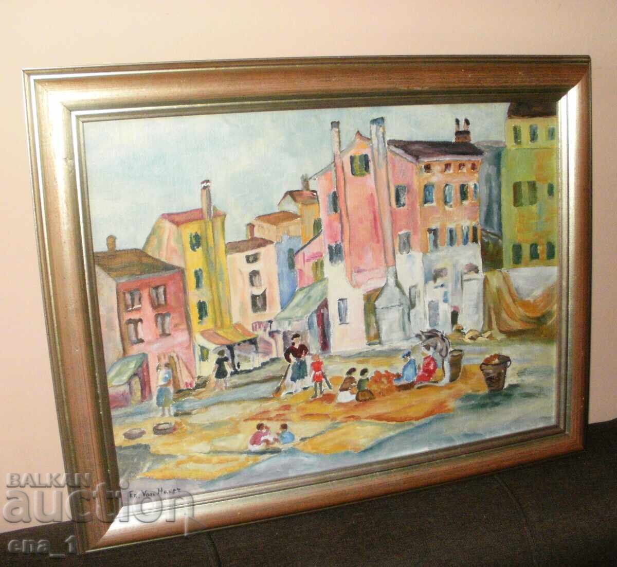 Βελγική ελαιογραφία Πλατείας στο Béguinage de Lierre με τιμή 99.99 BGN | € 51.12