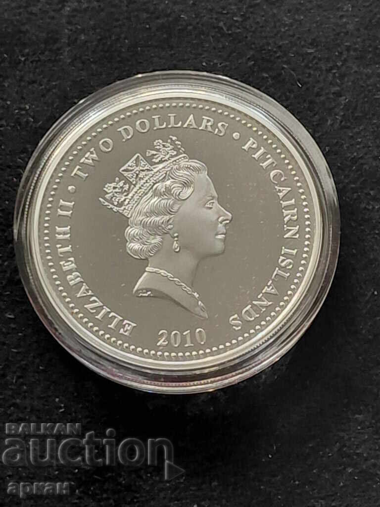 1 oz сребърна унция 0.999 % Годината на тигъра 2010 - 5