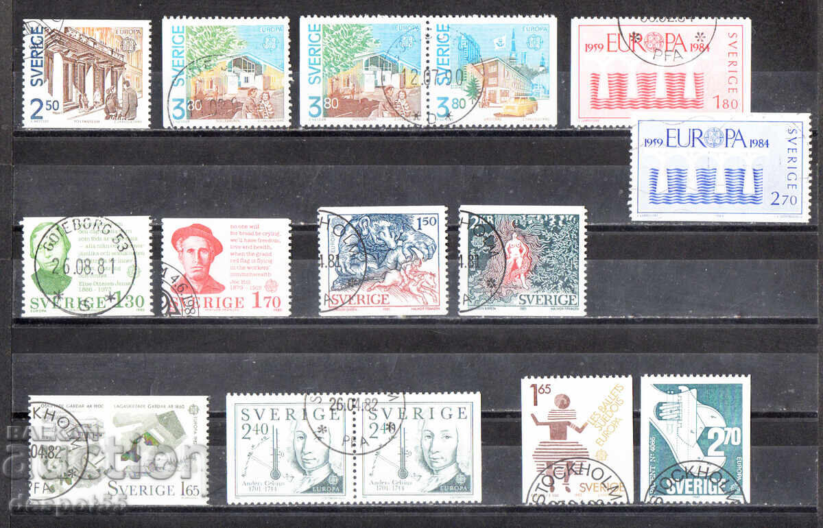 1980-2000. Σουηδία. Θέμα "Ευρώπη" - σφραγισμένη παρτίδα με τιμή 4.50 BGN | € 2.30