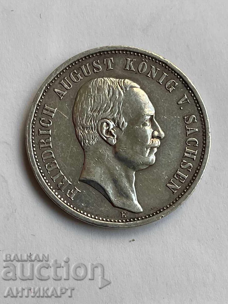 Germany Rare Silver Coin 3 Marks 1911 Saxony Silver Germany Rare Silver Coin 3 Marks 1911 Saxony Silver