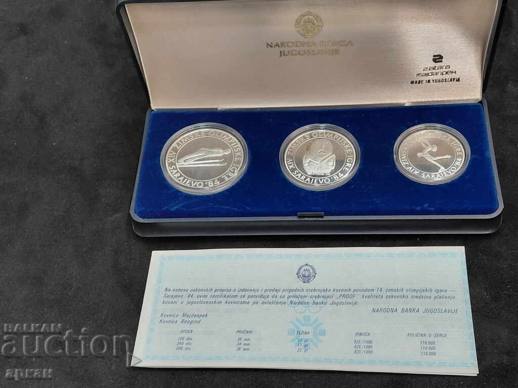 Олимпиада Сараево 1984 -лот 3 броя Сребърни монети - 6