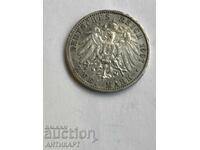 Silver Coin Row 2 Marks 1907 Germany Prussia