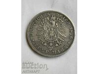 Row of silver coin 5 marks 1876 Germany Prussia